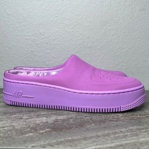 Nike Air Force 1 Lover XX Premium Leather Mules Fuschia W’s 8.5
